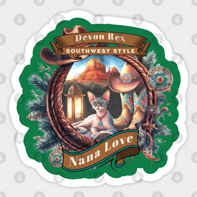 Sedona Cat Southwest Style Nana Love 43D Sticker by catsloveart